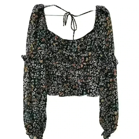 ASTR THE LABLE FAIRFIELD Floral Top
 Black Size Small - Picture 8 of 11